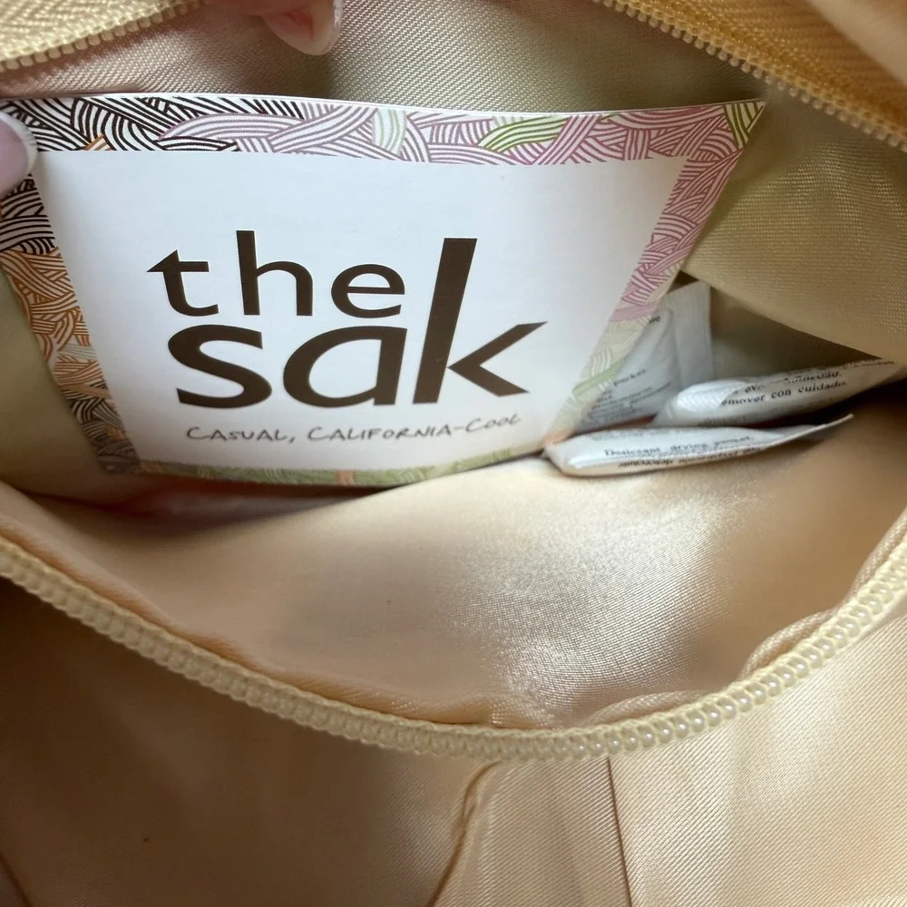 The Sak Casual Classics Small Hobo Crochet Striped Shoulder Bag Multicolor Boho
